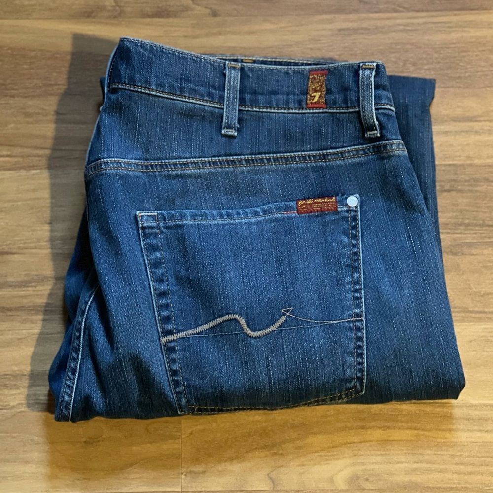 Jeans 7 For All Mankind Austyn size 38 Nice Preowned Condition Bootcut - Picture 2 of 7
